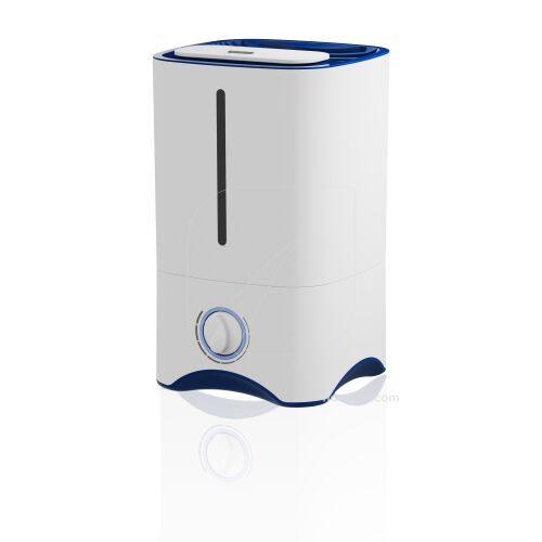 Humidificador Cool Mist VDL 2.0 4 litros blanco con detalles azules y mando regulador frontal