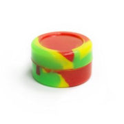 Bote de silicona de 8 ml con tapa en colores rojo, amarillo y verde