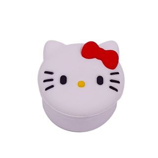 Bote de silicona Hello Kitty de 6 ml blanco con lazo rojo