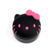 Bote de silicona Hello Kitty Black negro con lazo y detalles rosas