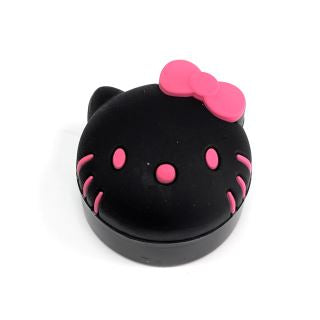 Bote de silicona Hello Kitty Black negro con lazo y detalles rosas