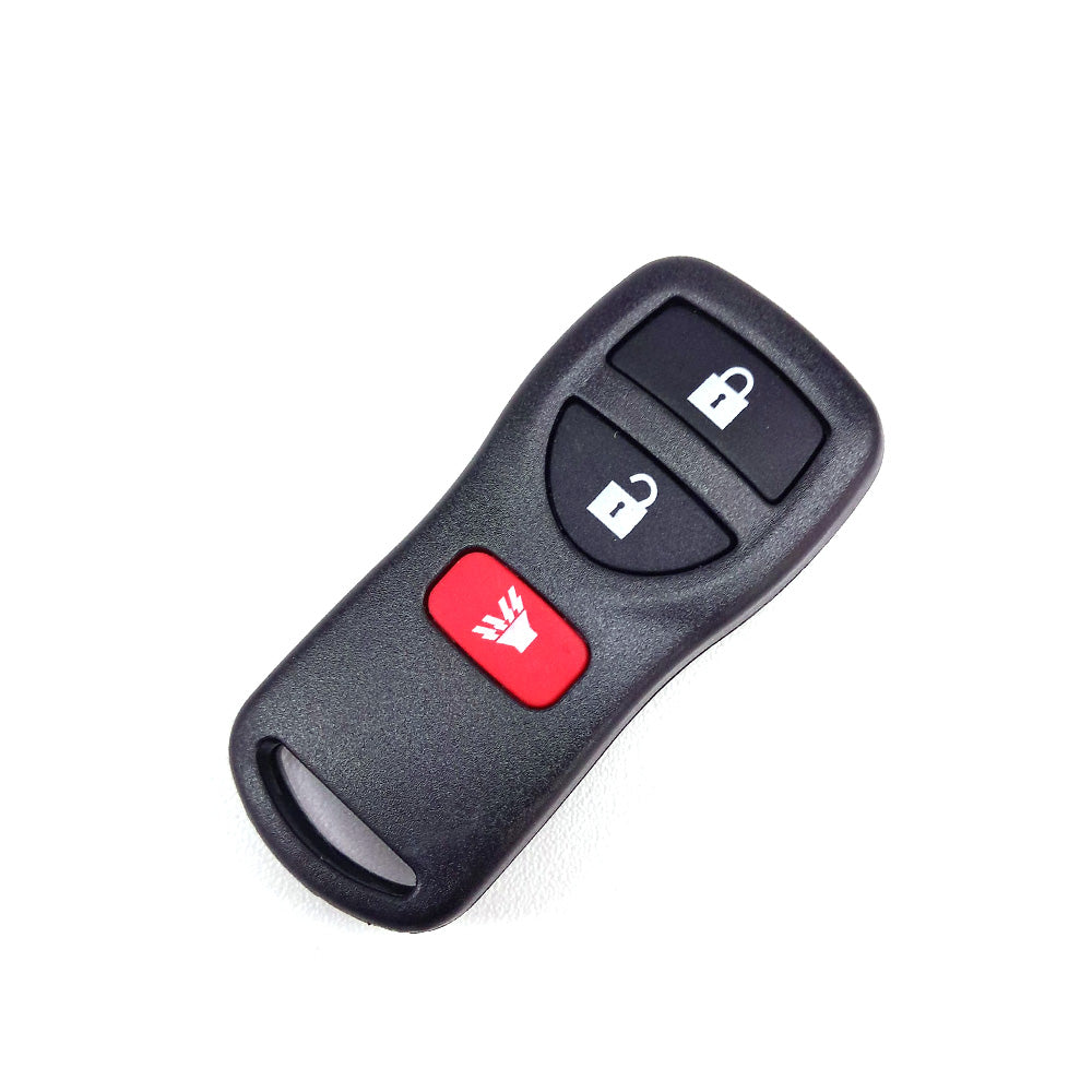 Mando de ocultación camuflado como mando de garaje con 3 botones negro y rojo 6.5 cm