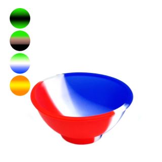 Cuenco de silicona Mix Color rojo, blanco y azul con muestras de otras combinaciones