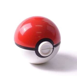 Grinder esférico tipo Pokeball de 53 mm, rojo y blanco con franja negra