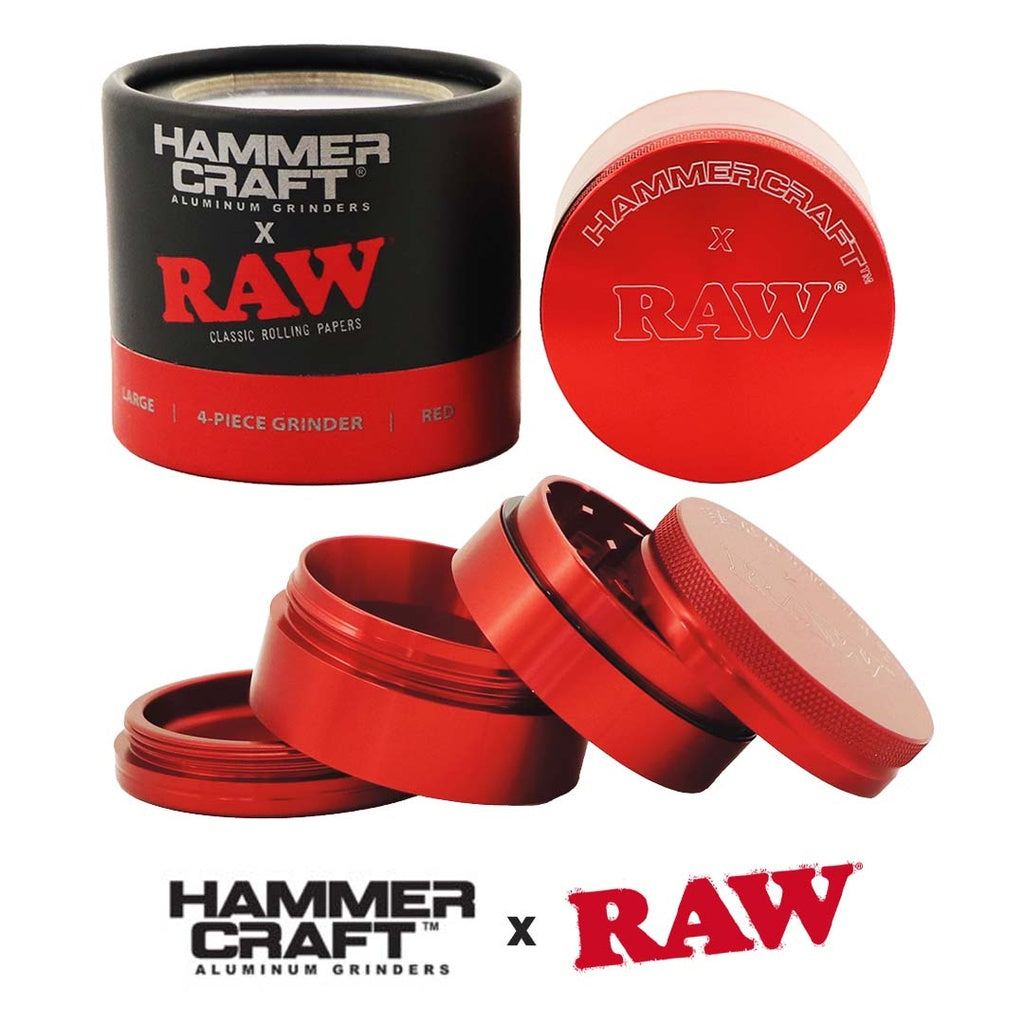 Grinder RAW x Hammercraft Rojo 4 Partes