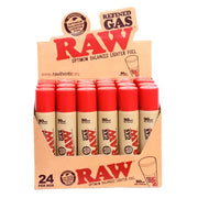 Expositor de 24 botes RAW Gas Refinado de 90 ml, venta por bote individual