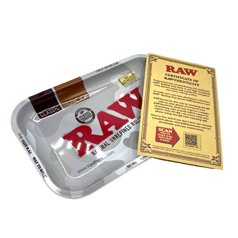 RAW Bandeja Metal Camuflaje Artic Pequeña con Certificado de RAWthenticidad incluido