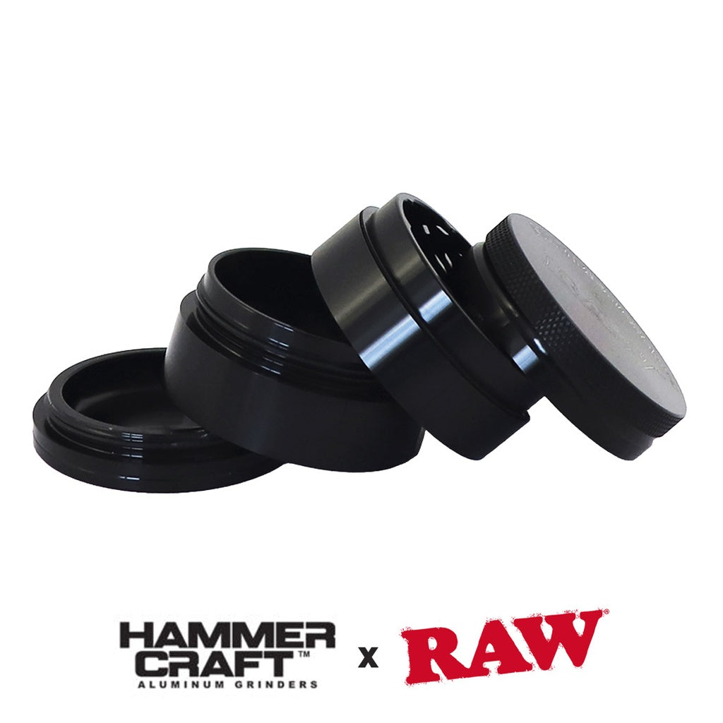 Grinder RAW x Hammercraft Negro 4 Partes