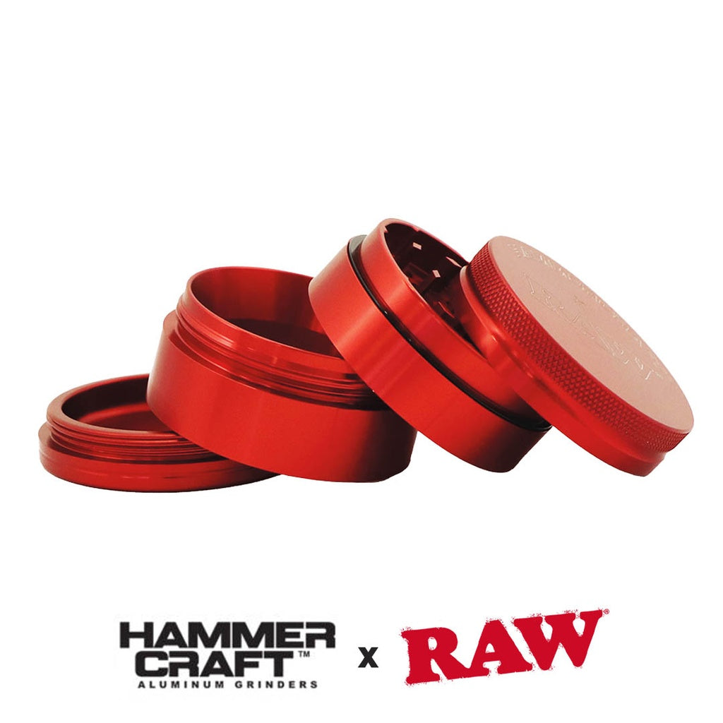 Grinder RAW x Hammercraft Rojo 4 Partes