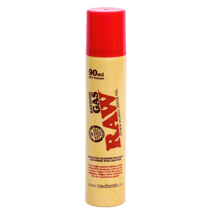 Bote individual de gas refinado RAW de 90 ml con tapón rojo