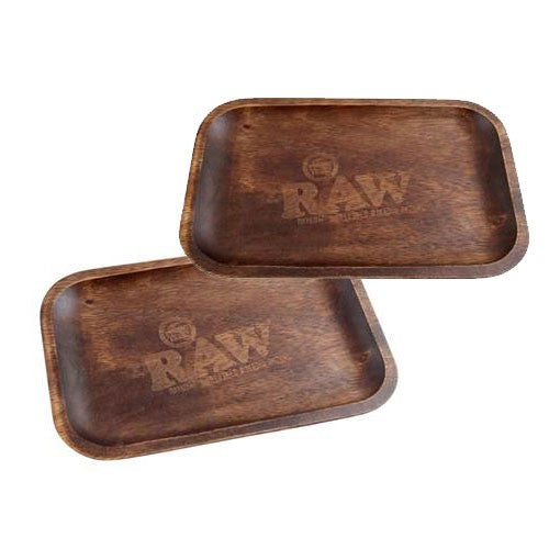 RAW Bandeja Madera dos unidades apiladas mostrando acabado y textura de madera natural
