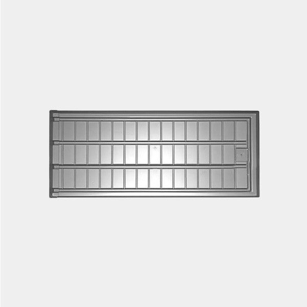 Mesa de Cultivo Gris 33x106 cm vista superior
