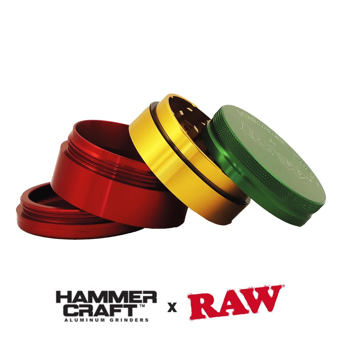 Grinder RAW x Hammercraft 4 Partes Rasta