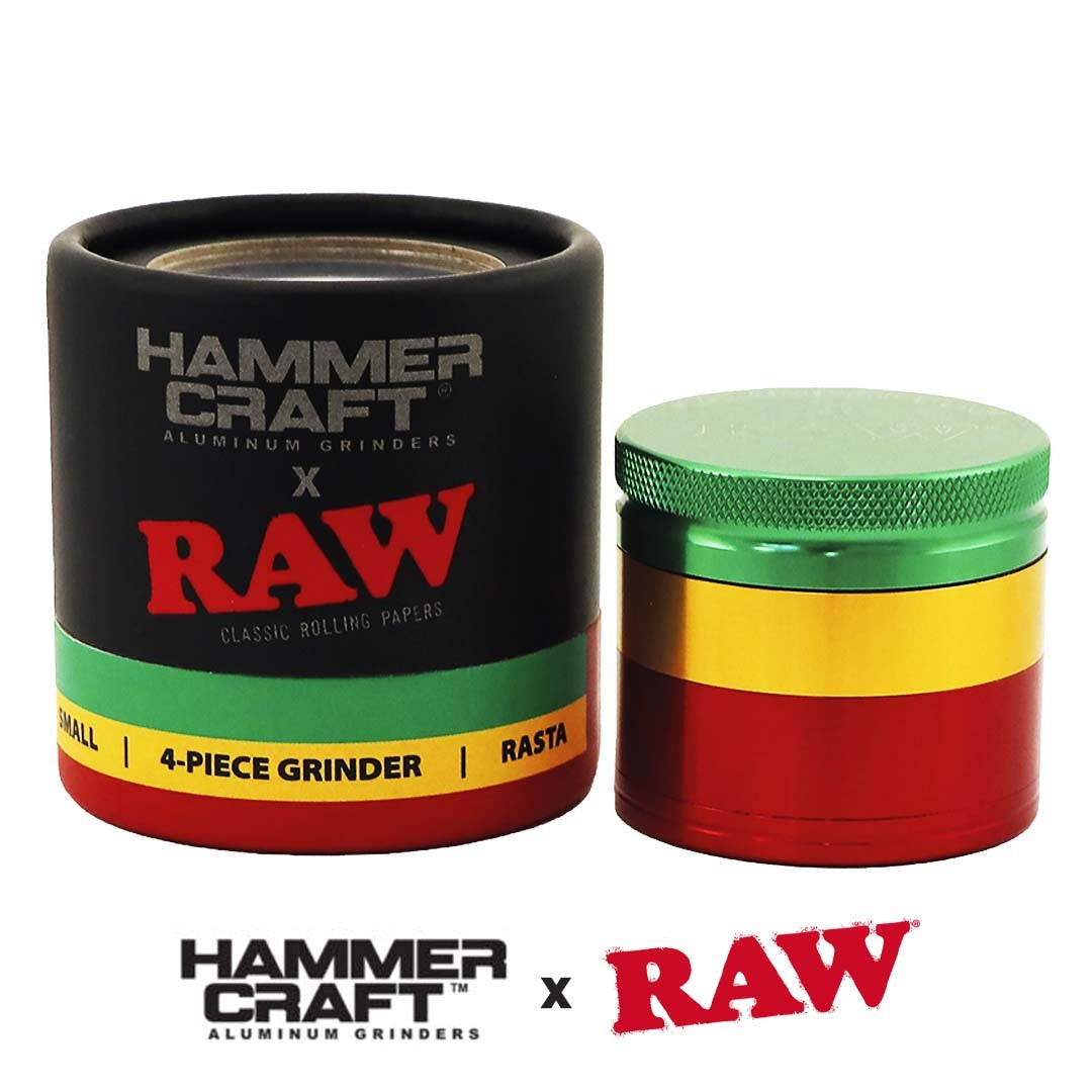 Grinder RAW x Hammercraft 4 Partes Rasta