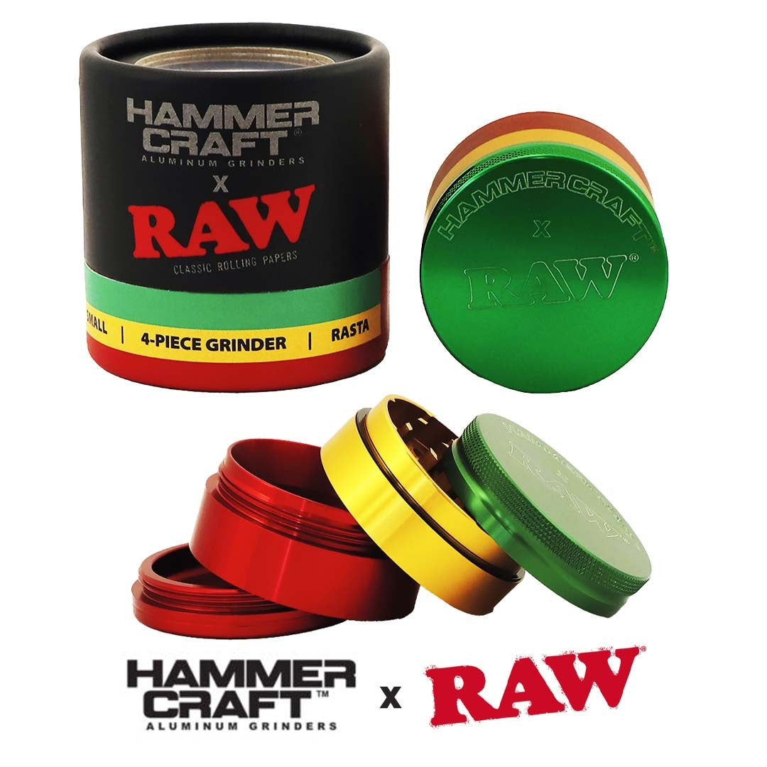 Grinder RAW x Hammercraft 4 Partes Rasta