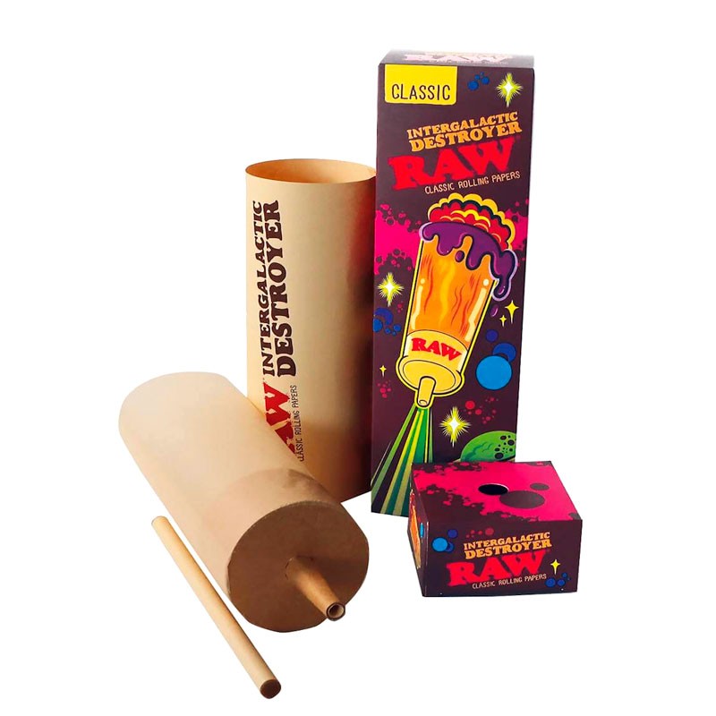 RAW Intergalactic Destroyer Classic caja coleccionista Intergalactic vista lateral con diseño espacial