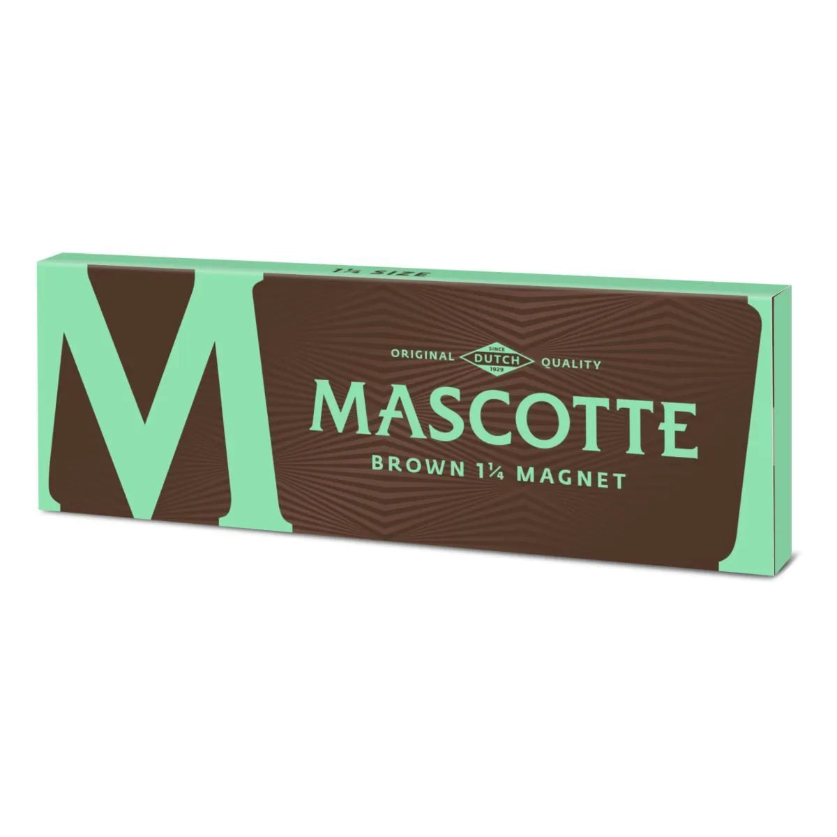 Librillo de papel Mascotte Brown 1¼ Magnet en tonos marrón y verde