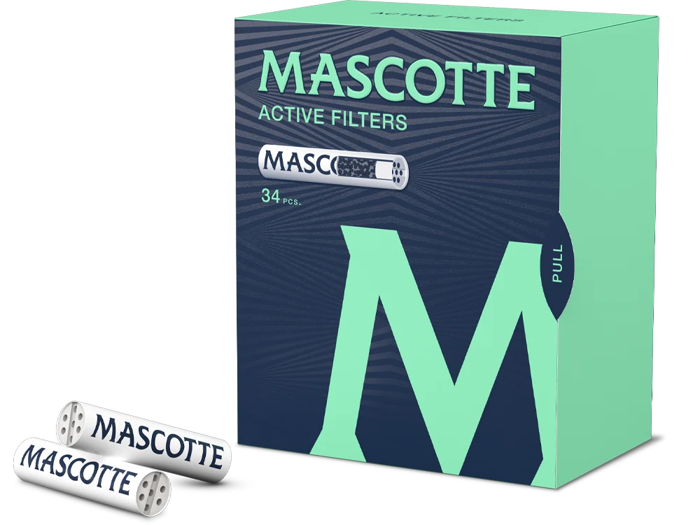 Caja de 34 filtros Mascotte Active Filters con filtros blancos