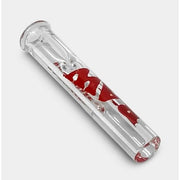 Boquilla de cristal RAW redonda de 6 por 35 mm transparente con logotipo rojo